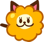 치즈뭉치 고양이 펫 이미지. 쿠키런 for Kakao의 펫 항목을 식별하기 위한 시각 자료입니다.