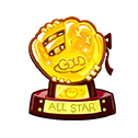 Pro's Golden Glove Treasure +9 Treasure image used to identify a Cookie Run for Kakao Treasure entry.